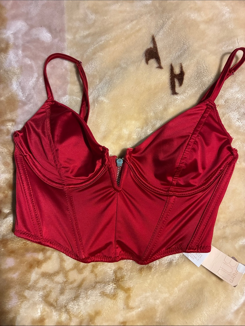 Nue Garage | red satin bustier
